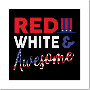 Red White and Awesome 4th of July Posters and Art